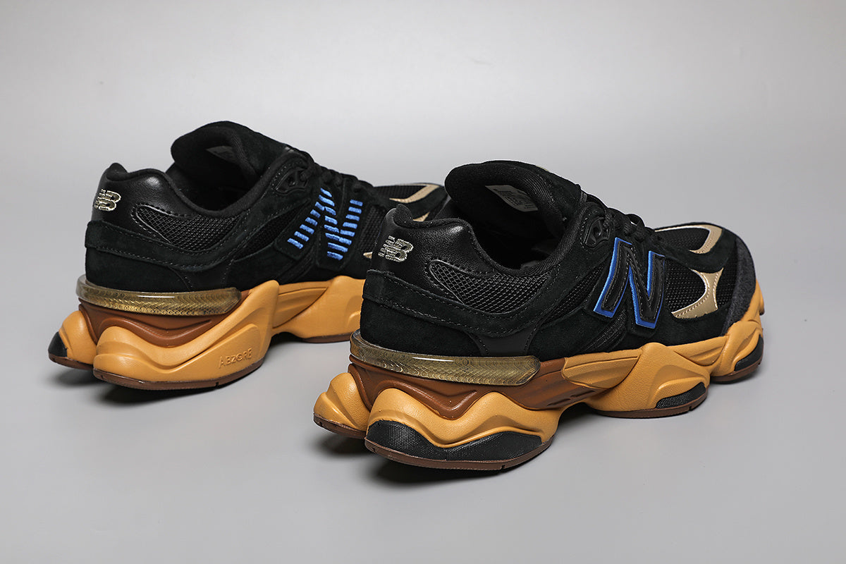New Balance 9060 -unisex-lenkkarit, musta-keltaiset