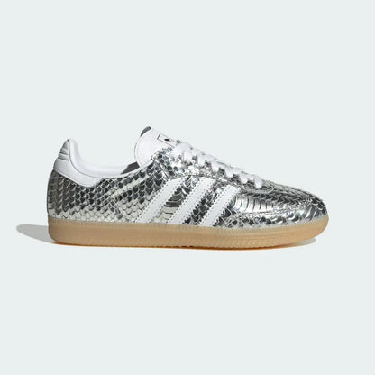 Sneakers Chrome Cuir Metallise Effet Craquele