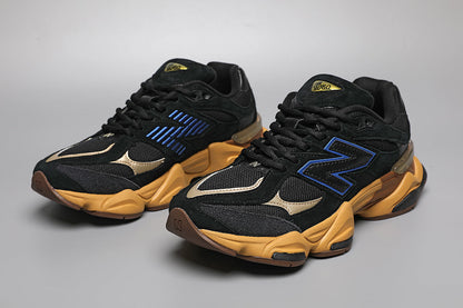 New Balance 9060 -unisex-lenkkarit, musta-keltaiset