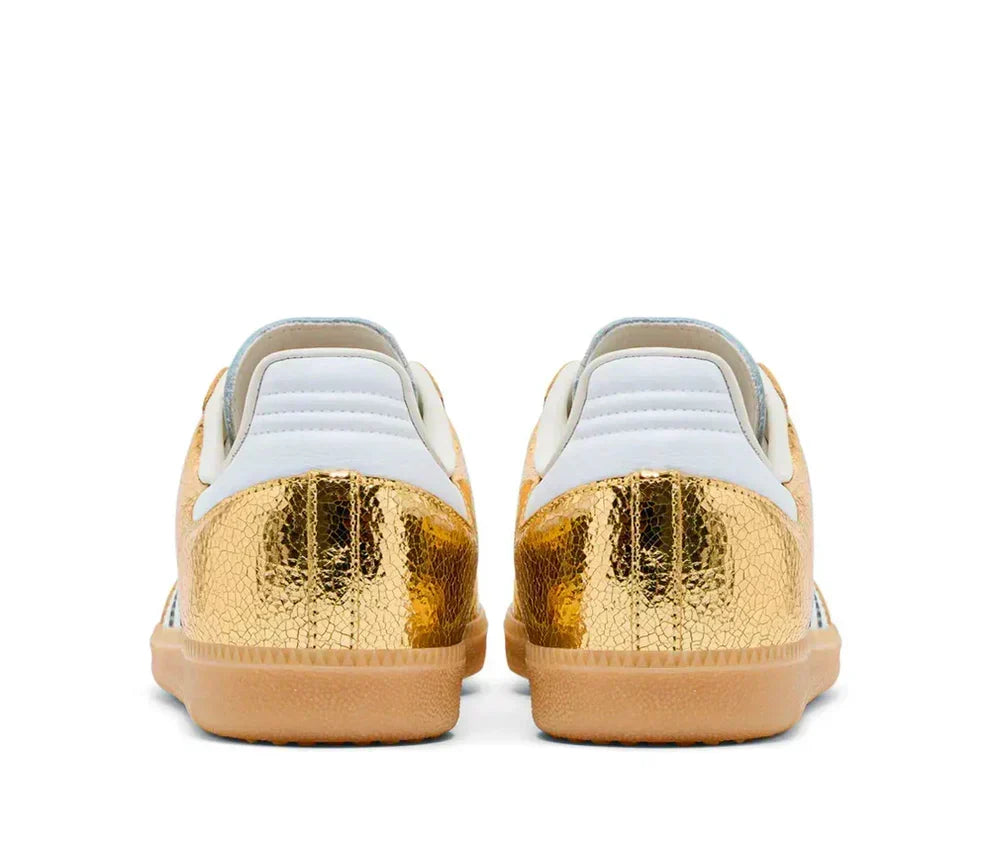 Sneakers Chrome Cuir Metallise Effet Craquele